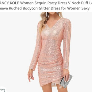 This is a Kancy Kole women's sequin party dress in Size M, like new